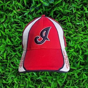 Retro Cleveland Indians Baseball MLB Red White Cotton Strapback Dad Cap Hat